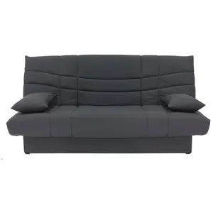 BUT Banquette lit clic clac PORTO uni gris anthracite pas cher