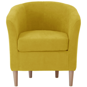 Fauteuil fixe EVE coloris jaune moutarde pas cher