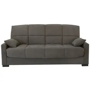 Canapé clic clac 3 places - Taupe - Matelas 17 cm - L223 x P96 x H 103...