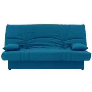 Comparateur de prix : Dream Banquette clic clac 3 places - Tissu bleu canard - Style Contem...