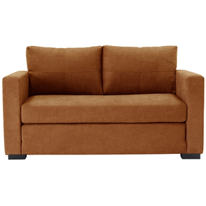 Canapé droit convertible 2 places TOMMY coloris orange pas cher