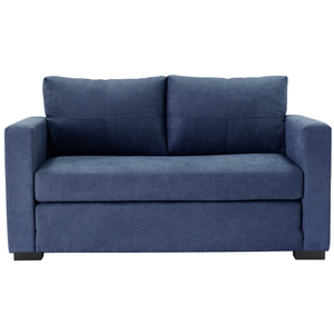 Canapé droit convertible 2 places TOMMY coloris bleu pas cher