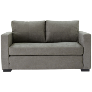 Canape droit convertible 2 places TOMMY coloris taupe pas cher