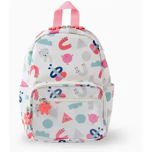 Sac À Dos Avec Motif Coloré Rose Clair