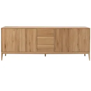 Buffet chêne massif 4 portes 3 tiroirs Charles  BoisVendu pargreenweez