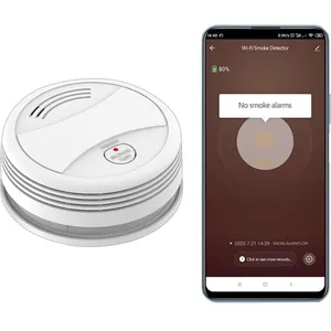 VSNDUFGSUDGFDSG Wi-FI Détecteur de Fumée avec Batterie Remplaçable,Dét... pas cher