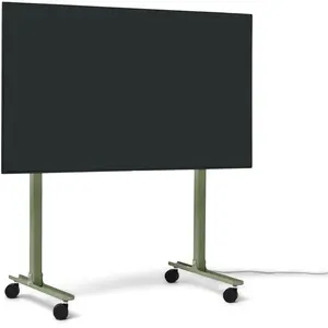 Pedestal Straight Rollin' Support TV avec roulettes pour téléviseur de 40 à 70 pouces, support TV et chariot TV, pied roulant, support TV pour salon, rehausseur TV, vert mossy