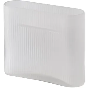 Vase en verre soufflé blanc 16,5cm Ridge - Muuto pas cher