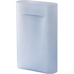 Vase en verre soufflé bleu 48,5cm Ridge - Muuto pas cher