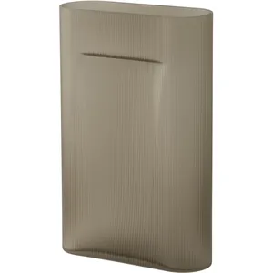 Vase en verre soufflé taupe 48,5cm Ridge - Muuto pas cher