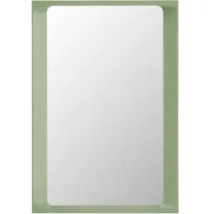 Comparateur de prix : Miroir en bois laqué vert 80x55cm Arced - Muuto