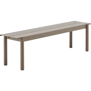 Muuto - Banc Linear - Beige - Acier galvanisé thermolaqué - Designer T... pas cher