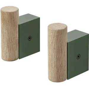 Muuto - Patère Attach - Vert - Chêne - Designer Dimitri BählerVendu parmade-in-design