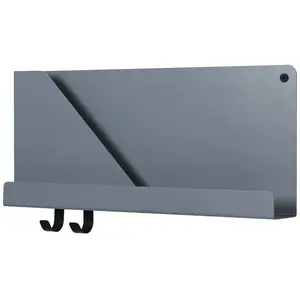 Étagère bleu gris en métal 51 cm Folded - Muuto pas cher