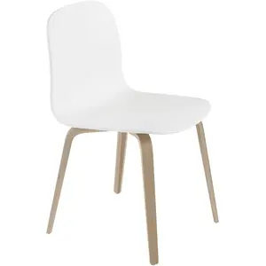 Chaise blanche et chêne naturel Visu - Muuto pas cher