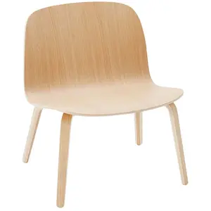 Fauteuil lounge chêne Visu - Muuto pas cher