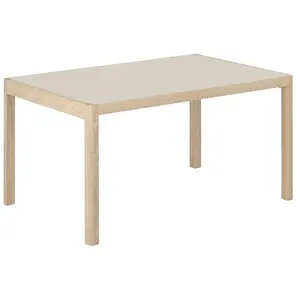 Table 140 cm grise et chêne naturel Workshop - Muuto pas cher