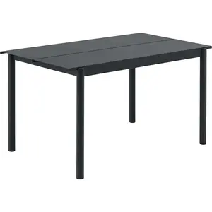 Muuto - Table rectangulaire Linear - Noir - Acier revêtement poudre - ...