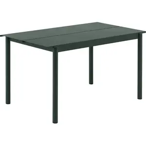 Muuto - Table rectangulaire Linear - Vert - Acier revêtement poudre - ... pas cher