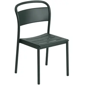 Chaise d'extérieur en acier vert foncé Linear - Muuto pas cher