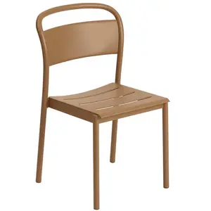 Chaise d'extérieur en acier orange Linear - Muuto pas cher