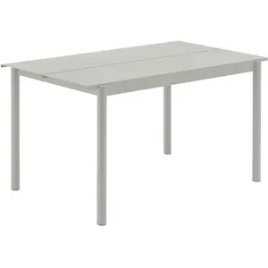 Muuto - Table rectangulaire Linear - Gris - Acier revêtement poudre - ... pas cher