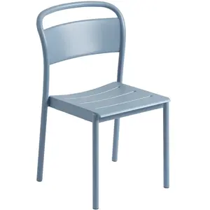 Chaise d'extérieur en acier bleu ciel Linear - Muuto pas cher