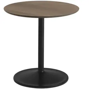 Table d'appoint en aluminium et chêne huilé foncé 48x48cm Soft - Muuto