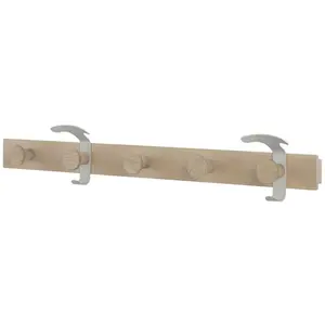 Muuto - Portemanteau mural Plank - Bois naturel - Acier - Designer Kim...Vendu parmade-in-design