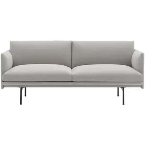 Muuto - Canapé 2 places Outline - Gris - Tissu Clay - Designer Anderss...Vendu parmade-in-design