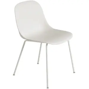 Muuto - Chaise Fiber - Blanc - Plastique recyclé - Designer Iskos-Berl... pas cher