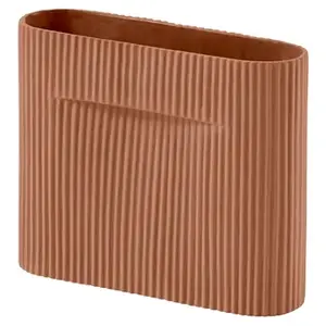 Vase en faïence terracotta 16,5 cm Ridge - Muuto