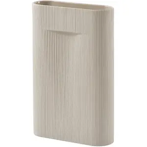 Vase en faïence beige 48 cm Ridge - Muuto