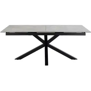 Comparateur de prix : Hellin Table de salle à manger rectangulaire extensible en céramique 8/10 places L200/240 - NEIVA