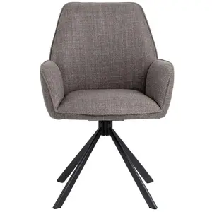 Actona Glenda chaise de salle à manger avec accoudoirs fonction pivotante marron.Vendu parkaufland