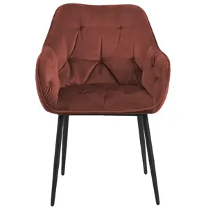 BUT chaise velours BROOKE corail pas cher