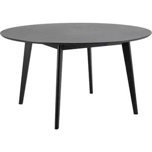 Comparateur de prix : Table à manger ronde - EMOB - Rover - 6 places - Bois d'hévéa - Placage de chêne