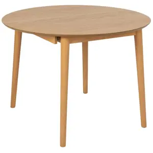 MATHI DESIGN Table à manger extensible 115x115/154x75 cm décor chêne pas cher
