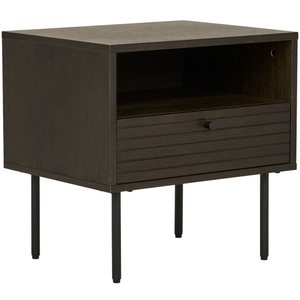 Chevet 1 tiroir 50x40x50 cm décor chêne brun - harlem 3701001 pas cher