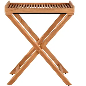 HOUSE NORDIC Table à plateau en teck naturel 60 x 40 x 70 cm 7501006 pas cher
