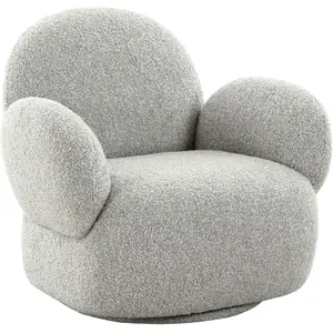 Comparateur de prix : EBUY24 Messina fauteuil fonction pivotante gris clair.