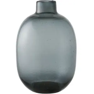 Comparateur de prix : Vase moderne en verre fumé noir ekla h 35cm