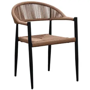 House Nordic Canari chaise de jardin naturel, noir. pas cher