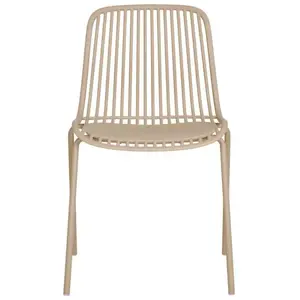 Ebuy24 - Lot De 4 Chaises De Jardin En Plastique - Beige - Branson