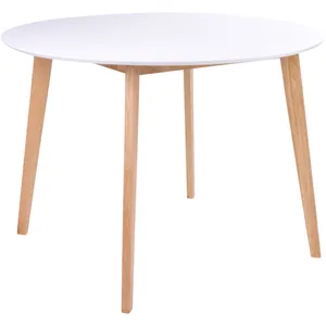 Drawer House Nordic Table à manger 2 personnes ronde en bois - Blanc pas cher