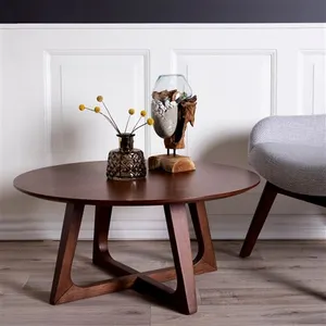 Drawer Table basse en placage de noyer House Nordic Hellerup 75x75x36 cm pas cher