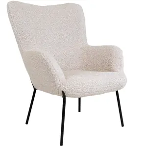 Comparateur de prix : House Nordic - Fauteuil bouclette Glasgow blanc - 79x70x98 cm T.U