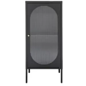 EBUY24 Armoire avec porte en verre ondulé House Nordic Adelaide 50x35x110 cm pas cher