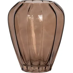 House Nordic Vase en verre H29cm - Marron
