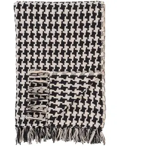 Comparateur de prix : House Nordic - Plaid Side noir/beige - 130x180 cm T.U